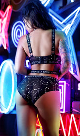 Karma's a Bitch Bralette & Cutout Panty Set - FL-B-AF908 by Fantasy Lingerie